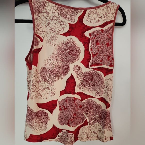 INC Vintage Y2K Red V- Neck Blouse Size Large - Picture 3 of 4